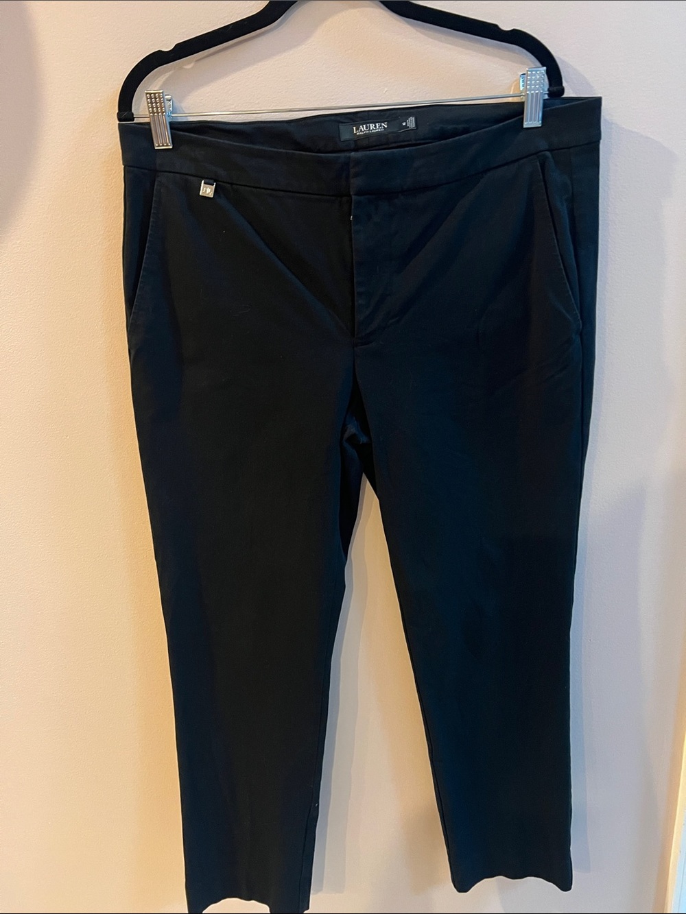 Lauren Ralph Lauren Black Slim Trousers Dress Slacks Size 12
